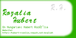 rozalia hubert business card
